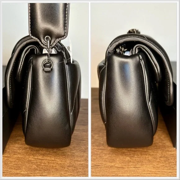 S⭕️LD‼️New Coach Pillow Madison Shoulder Bag With Quilting in Black - Picture 4 of 12
